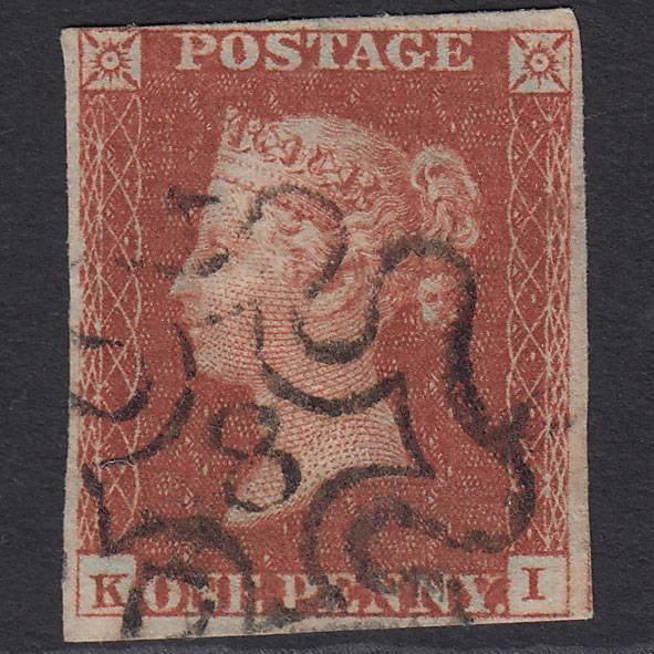 GB QV 1841 1d (Plate 31) SG8-B1(1) KI FU 4 Margins London No.8 in MX