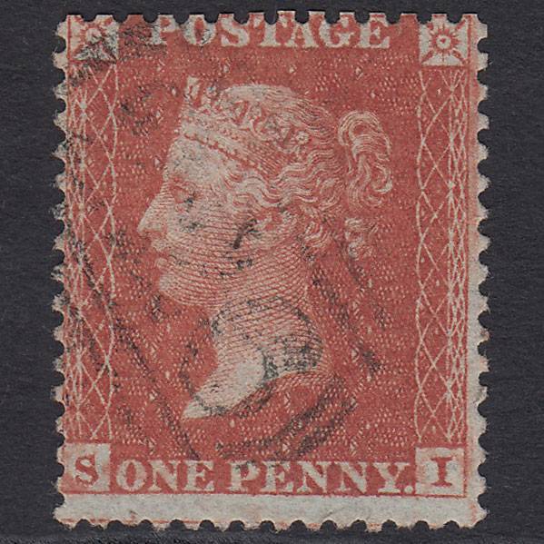GB QV 1855 1d Red-brown (Plate 12) SG24-C3(1) SI FU Cranbrook 226
