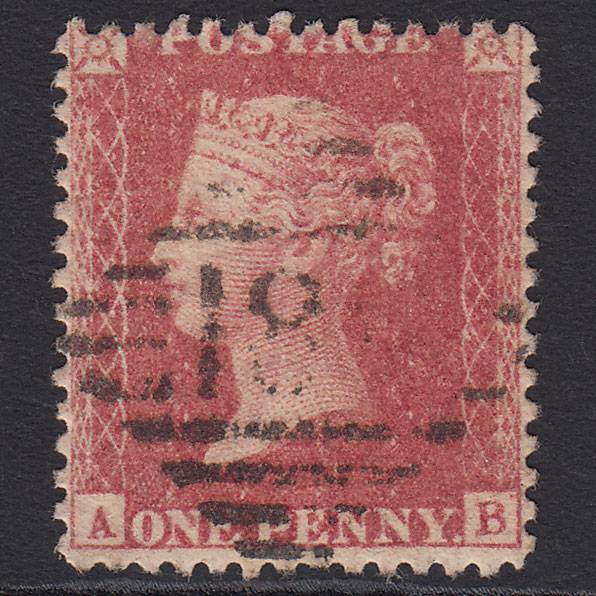 GB QV 1857 1d Rose-red (Plate 48) SG40-C10(1) AB FU Ireland