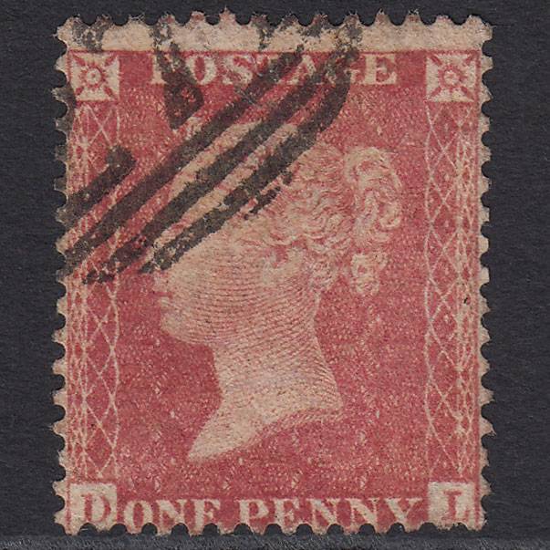 GB QV 1857 1d Rose-red (Plate 27) SG40-C10(1) DL FU