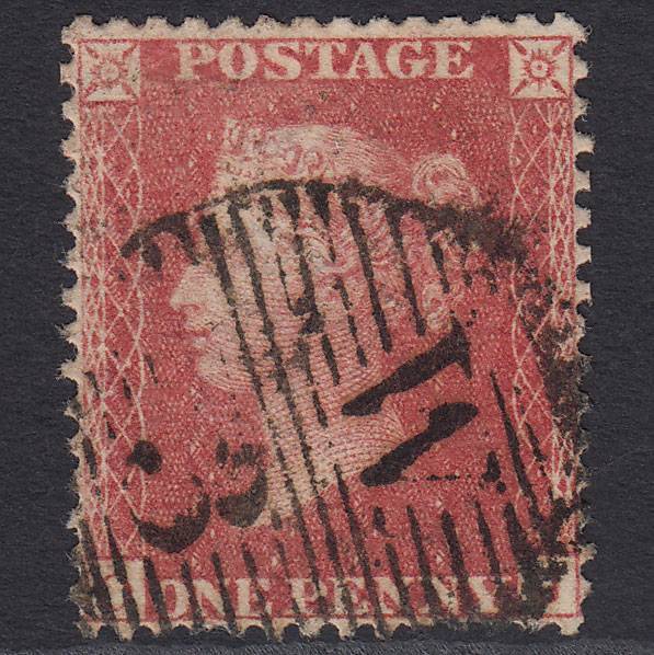 GB QV 1857 1d (Plate 34) SG40-C10(1) OJ FU London D&S W3 Very Well Centred