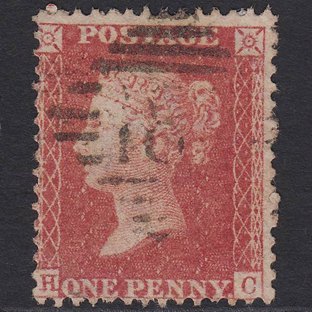 GB QV 1857 1d Rose-red (Plate 57) SG40-C10(1) HC FU Ireland