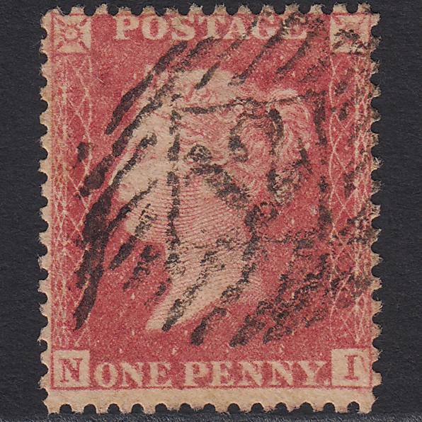 GB QV 1857 1d Rose-red (Plate 42) SG40-C10(1) NI FU London IS 12