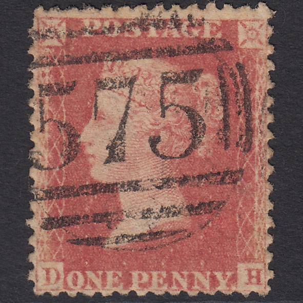 GB QV 1857 1d Rose-red (Plate 60) SG40-C10(1) DH GU Norwich 575