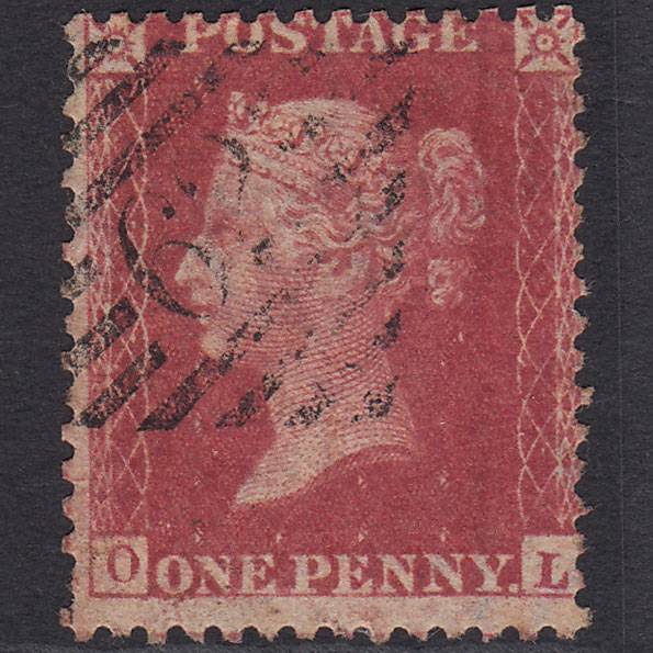 GB QV 1857 1d Rose-red Plate `48 SG40-C10(1) OL GU Belfast 62