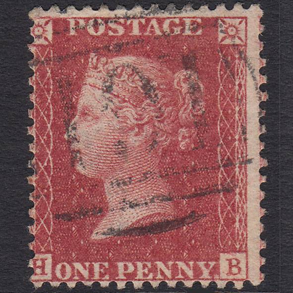 GB QV 1857 1d Rose-red (Plate 48) SG40-C10(1) HB FU Chippenham 191 Misperf