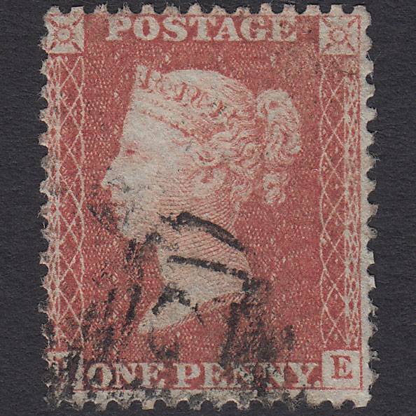 GB QV 1856 1d Red-brown (Plate 24) SG29-C8(1) HE FU