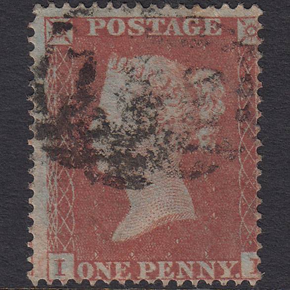 GB QV 1854 1d Red-brown SG17-C1(1) I? GU Misperf