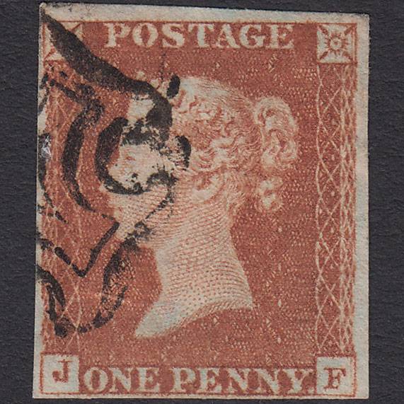 GB QV 1841 1d Red-brown (Plate 19) SG8-B1(1) GUideline JF FU 4 Margins MX