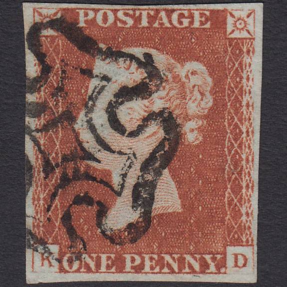 GB QV 1841 1d (Plate 23) SG8-B1(1) KD GU Missing Imprimatur 4 Margins MX