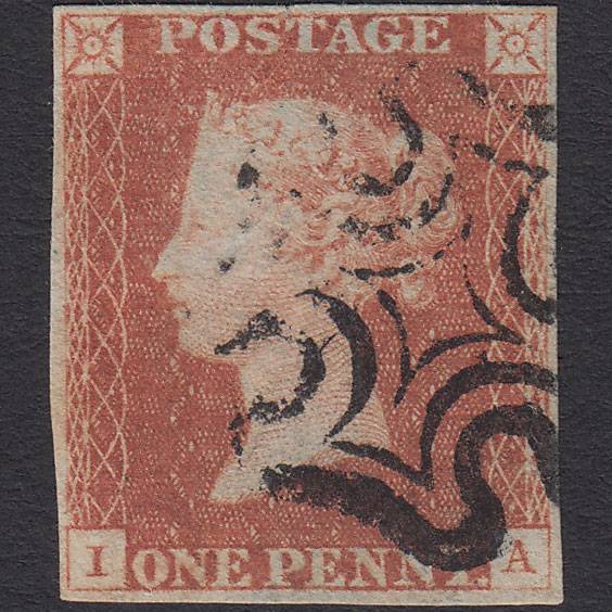 GB QV 1841 1d Red-brown (Plate 23) SG8-B1(1) IA GU 4M MX Micro Tear