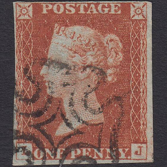 GB QV 1841 1d Red-brown (Plate 25) SG8-B1(1) LJ FU 4 Margins Maltese Cross