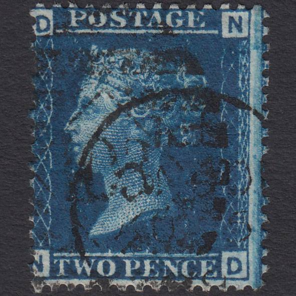 GB QV 1858 2d Blue (Plate 12) SG45-G2 ND FU London CDS Cancel