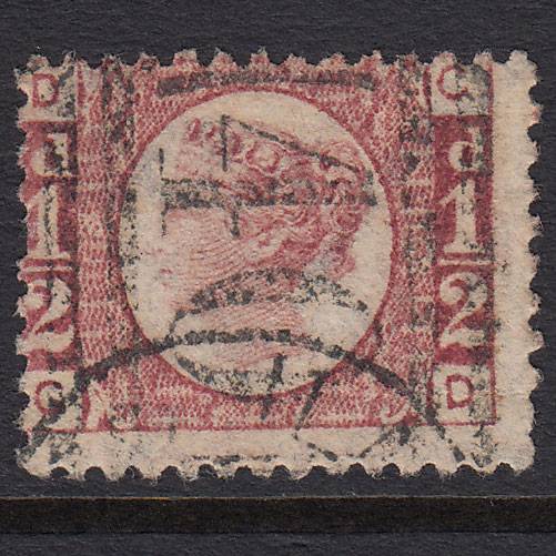 GB QV 1870 1/2d Rose-red (Plate 13) SG48-G4 CD GU Ilminster 401