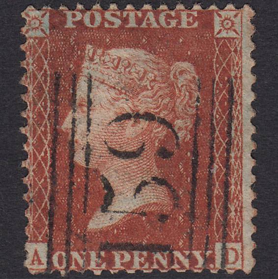 GB QV 1856 1d (Plate 42) SG29-C8(1) AD FU Missing Imprimatur Glasgow 159