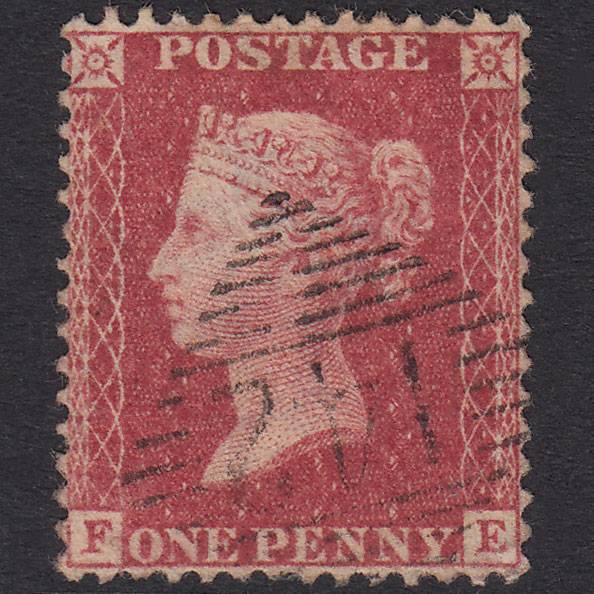 GB QV 1857 1d Plate 36 SG40-C10(1) FE VFU Clonmel 142 Perfect Centring