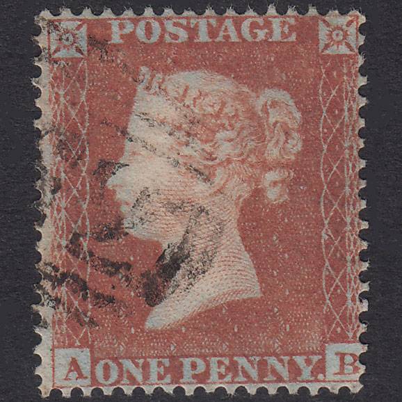 GB QV 1854 1d Red-Brown Plate 169 SG17-C1(1) AB VFU