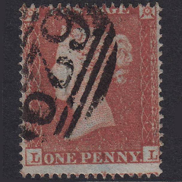 GB QV 1854 1d Red-Brown Plate 174 SG17-C1(1) LL FU Fleetwood 629