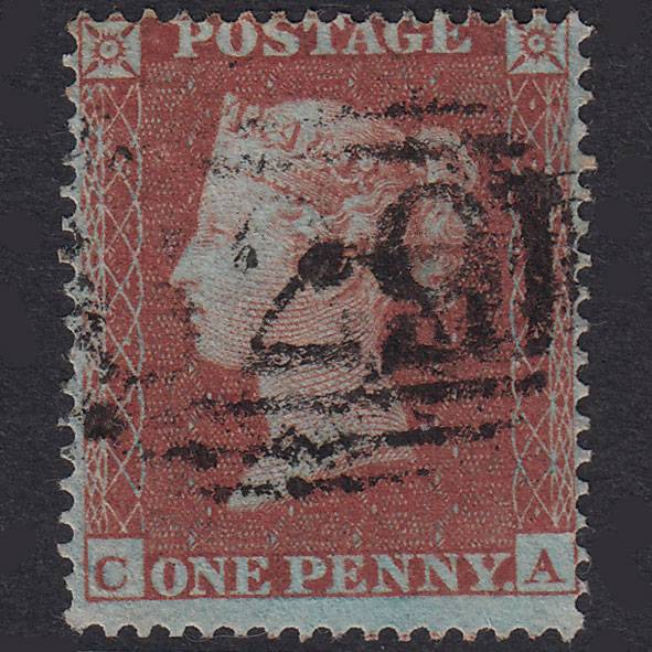 GB QV 1854 1d Red-Brown Plate 178 SG17-C1(1) CA FU
