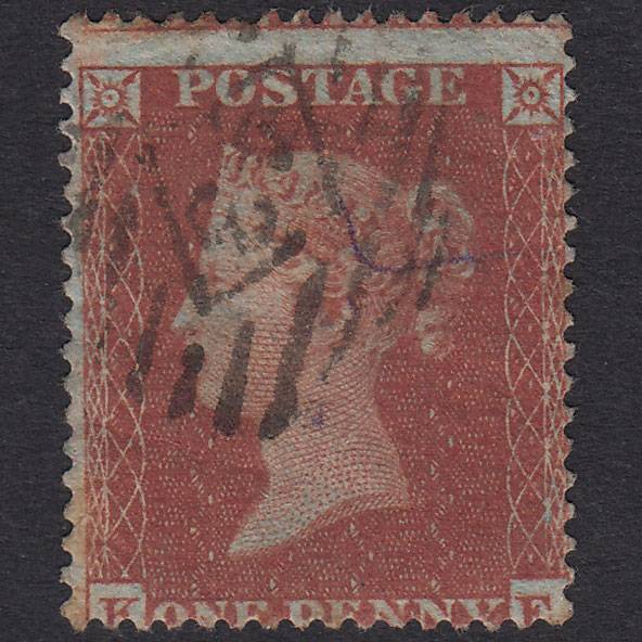GB QV 1854 1d Red-Brown Plate 155 SG17-C1(1) KE GU