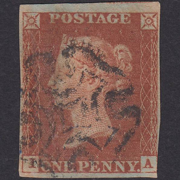 GB QV 1841 1d Red-Brown Plate 33 SG8-B1(1) IA GU Nr 4 Margins MX