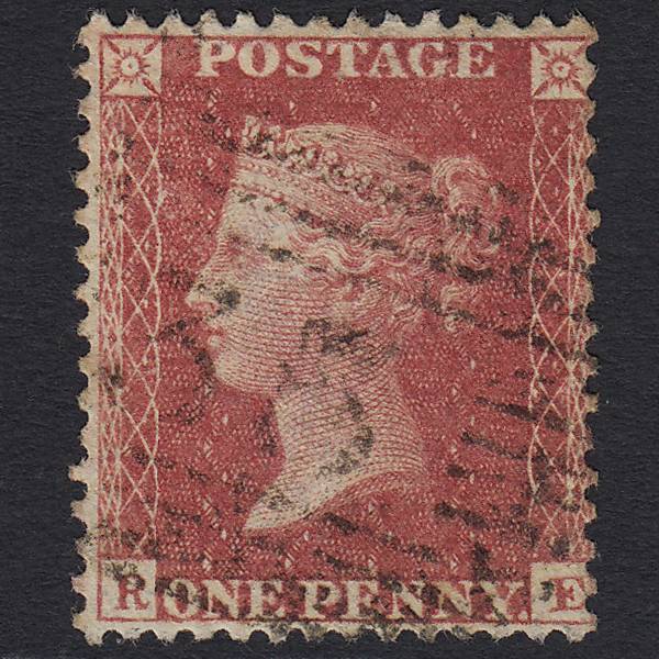 GB QV 1857 1d Rose-red (Plate 52) SG40-C10(1) RE FU Banchory 35