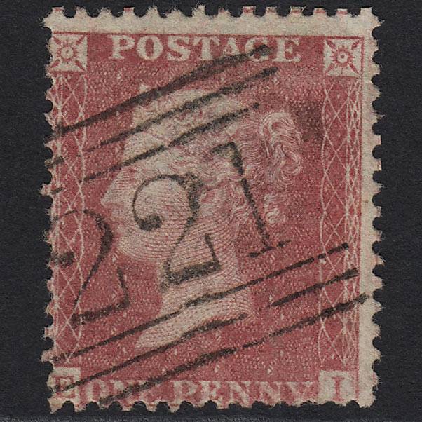 GB QV 1857 1d Rose-red (Plate 55) SG40-C10(1) EI FU Leith 221