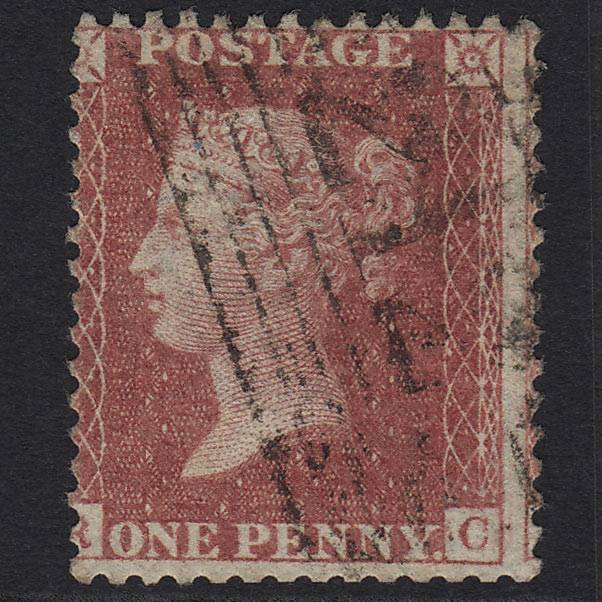 GB QV 1857 1d Rose-red (Plate 52) SG40-C10(1) RC FU Kirriemuir 212