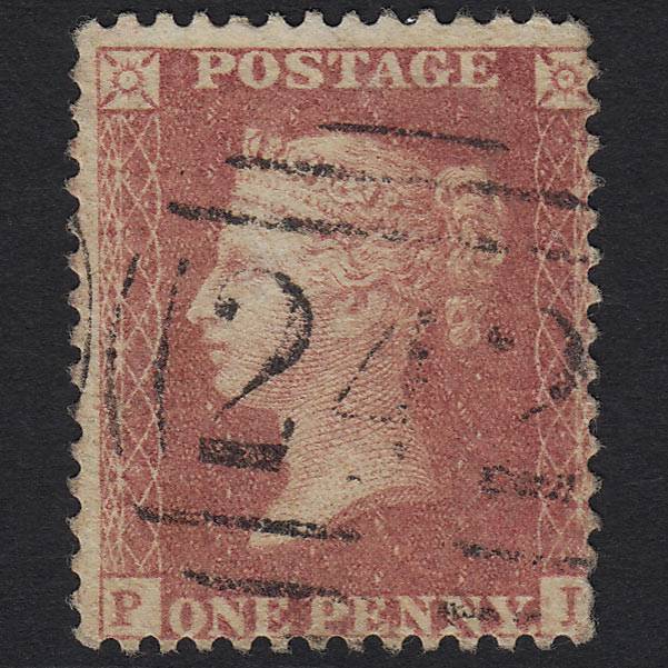 GB QV 1857 1d Rose-red (Plate 48) SG40-C10(1) PI GU Derby 242