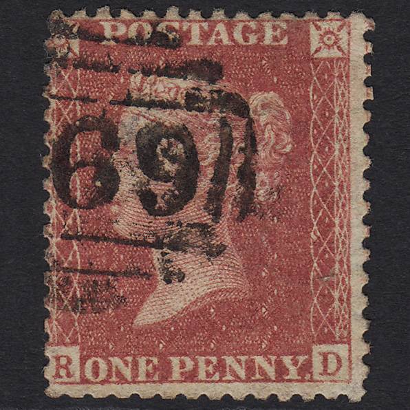 GB QV 1857 1d Rose-red (Plate 36) SG40-C10(1) RD GU
