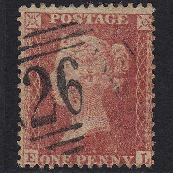 GB QV 1857 1d Rose-red (Plate 57) SG40-C10(1) EL GU