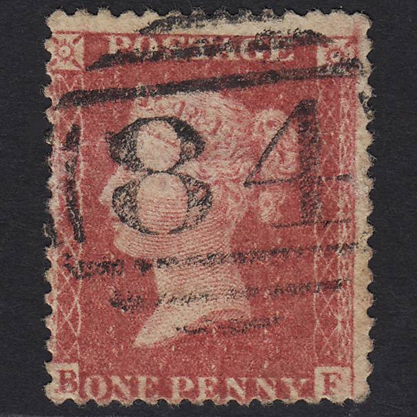 GB QV 1857 1d Rose-red (Plate 55) SG40-C10(1) BF GU Canterbury 84