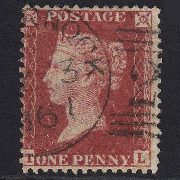 GB QV 1857 1d Rose-red (Plate 60) SG40-C10d(1) TL Wmk Error FU Unlisted Plate!