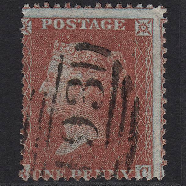GB QV 1856 1d Red-brown (Plate 33) SG29-C8(1) RC GU Maidstone 493