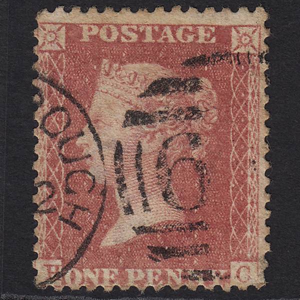 GB QV 1857 1d Rose-red (Plate 60) SG40-C10(1) HC GU