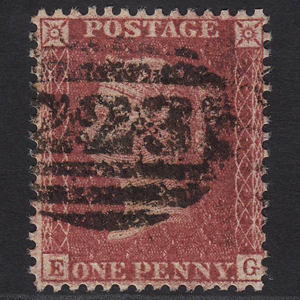 GB QV 1857 1d Deep Rose-red (Plate 36) SG41-C10(4) EC GU Coventry 223