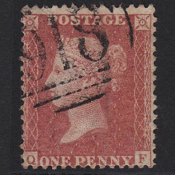 GB QV 1857 1d Rose-red (Plate 48) SG40-C10(1) QF FU Worcester 918