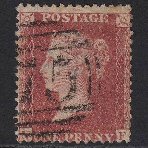 GB QV 1857 1d Rose-red (Plate 59) SG40-C10(1) MF GU Birmingham 75