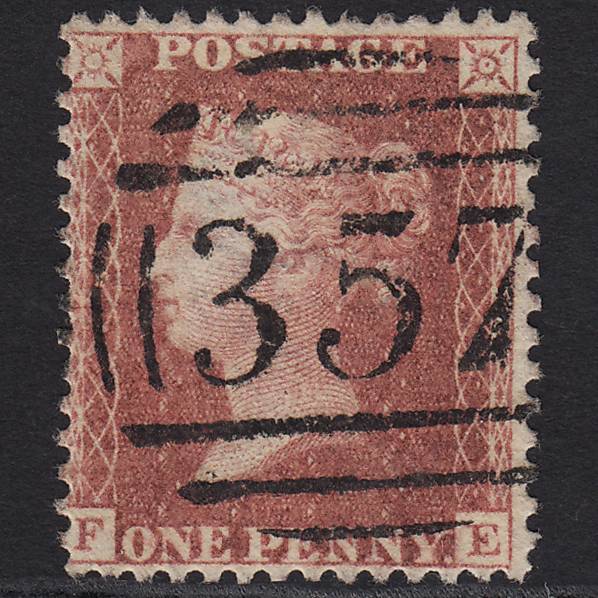 GB QV 1857 1d Rose-red (Plate 59) SG40-C10(1) FE FU Hereford 357