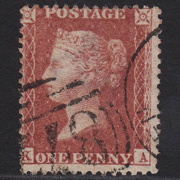 GB QV 1857 1d Rose-red (Plate 44) SG40-C10(1) KA GU Whitehaven 877