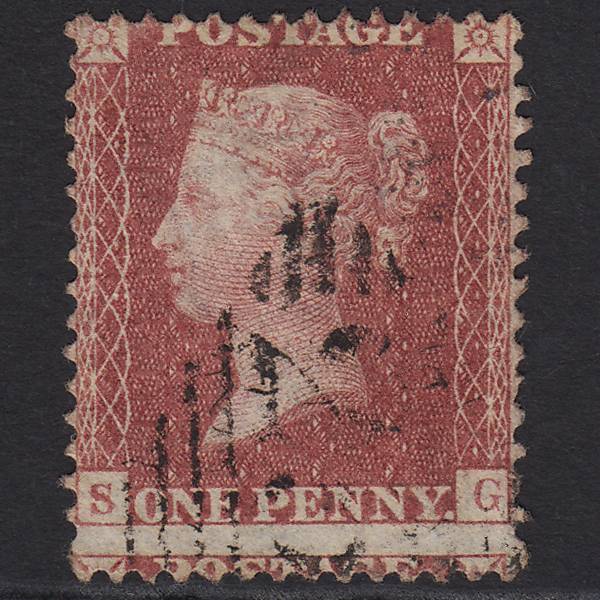 GB QV 1857 1d Rose-red (Plate 36) SG40-C10(1) SG FU Ireland Large Misperf