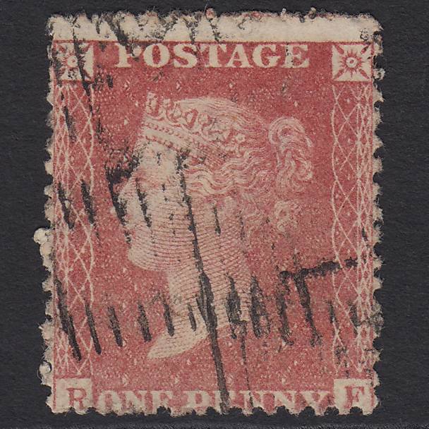 GB QV 1857 1d Pale Rose (Plate 48) SG39-C10(3) RF GU Scotland Misperf