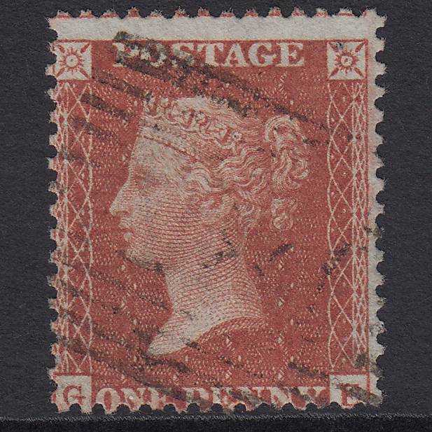 GB QV 1855 1d Red-brown (Plate 11) SGC6(1) GE FU Scotland Misperf