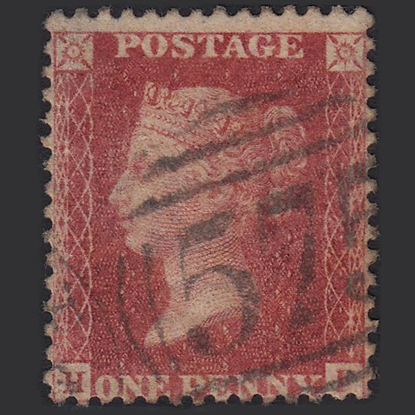 GB QV 1857 1d Rose-red (Plate 56) SG40-C10(1) HF FU Norwich 575