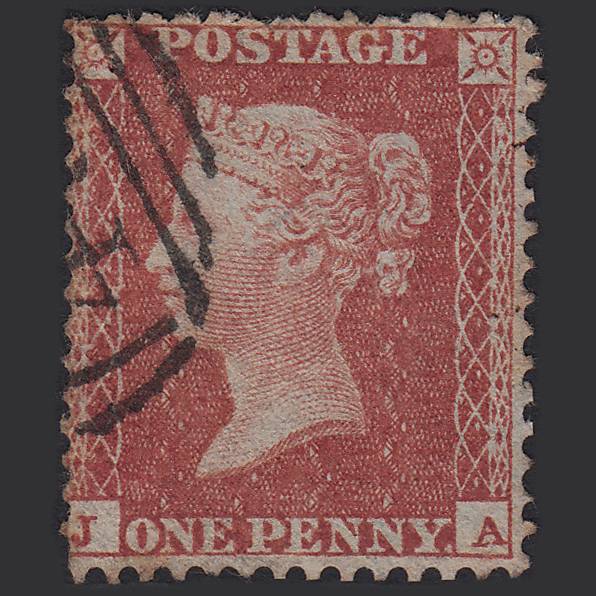 GB QV 1855 1d Brick-red (Plate 2) SG24-C3(6) JA GU