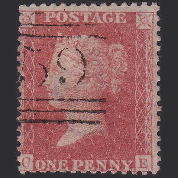 GB QV 1857 1d Rose-red (Plate 44) SG40-C10(1) CE GU Glasgow 159
