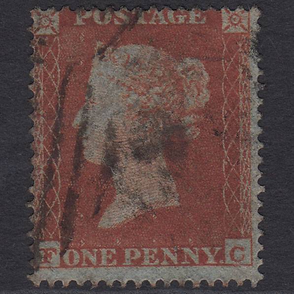 GB QV 1854 1d Red-brown (Plate 193) SG17-C1(1) FC GU