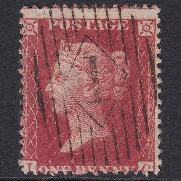 GB QV 1857 1d (Plate 56) SG40-C10(1) IC VFU Charles Rideout No.1 Misperf