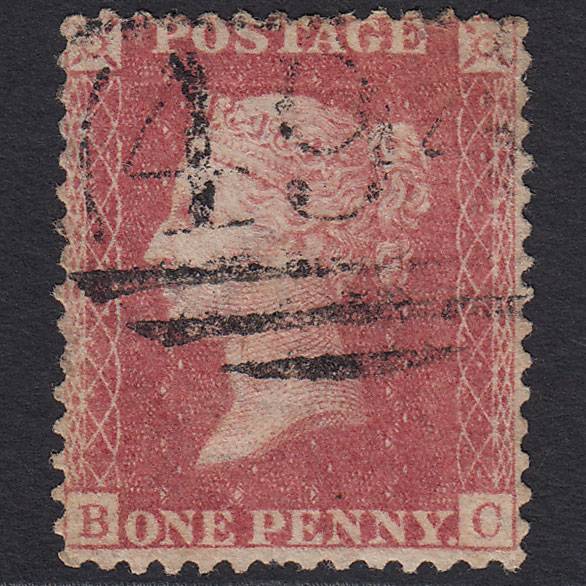 GB QV 1857 1d Rose-red (Plate 41) SG40-C10(1) BC GU Maldon 494