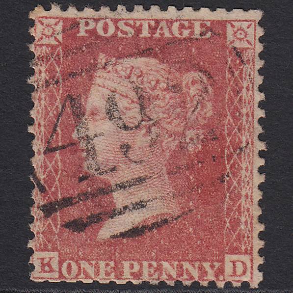 GB QV 1857 1d Rose-red (Plate 60) SG40-C10(1) KD GU Maidenhead 492